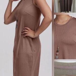 Sleeveless Brown Dress